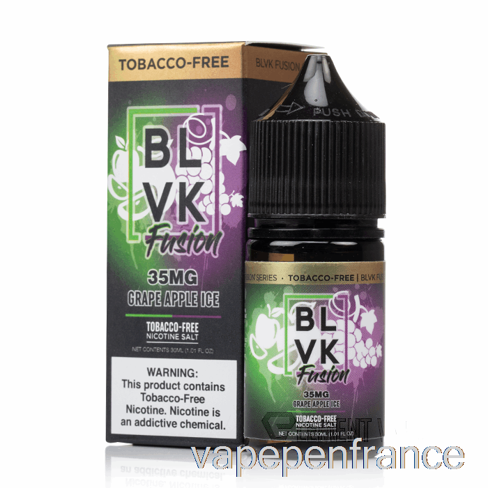 Glace Pomme Raisin - Blvk Fusion - Stylo Vape 30 Ml 50 Mg